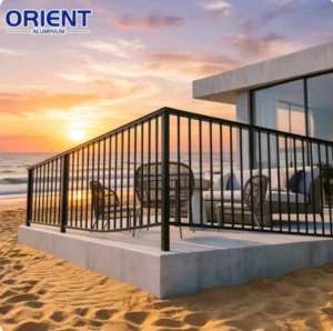 Heavy Duty Residential Aluminum Glass Stair Handrail Modern Indoor Outdoor Railing System