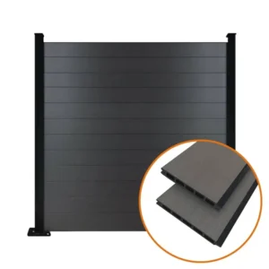 Heavy Duty Security 6000 Series Aluminium Garden Fence Panels Reinforced Posts Cutting Bending Welding Wood Grain Transfer
