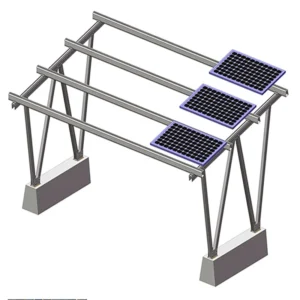High Corrosion Resistant Zinc Aluminum Magnesium Frame Solar PV Carport Mounting Structure