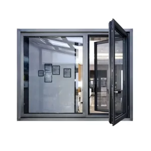 High Efficiency Windproof Aluminum Windows Safe Durable Modern Double Glass Aluminum Frame Casement Windows