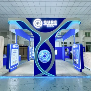 High End Exhibition Booth Stand Modern Wooden Display Technological Style Reusable Modular Booth for Other Trade Show