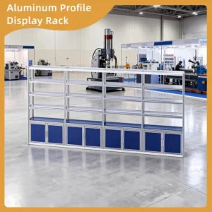 High Load Aluminum Profile Exhibition Display Stand Multi Layer Grid Shelving