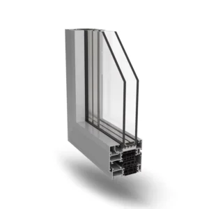 High Performance 6000 Series Wood Grain Transfer Aluminum Profile Energy Saving Sound Insulating Double Glass Welding