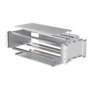 High Precision Durable CPCI PXI VPX Electronic Components Aluminum Profile Chassis Horizontal Rails Threaded Insert