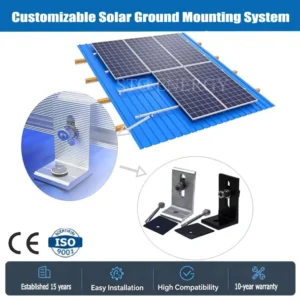 High Quality Aluminum L shaped Feet For Solar Mounting Bracket Photovoltaic Solar Panel Frame System L shaped Feet