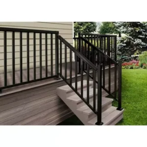 High Quality Aluminum Profile Picket Balustrades Handrails Balcony Handrail Outdoor Terrace Deck Front Steel Railing Designs