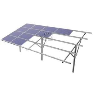 High Quality Aluminum Single Pile Ground Mounting System Single Post Solar Panel PV Mount Bracket Adjustable Tilt Angle