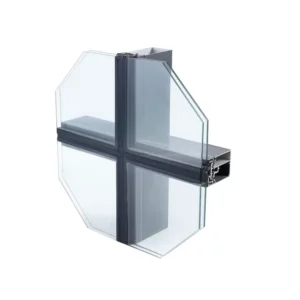 High Quality Fully Hidden Frame Aluminum Alloy Curtain Wall Profile with Sleek Minimalist Design