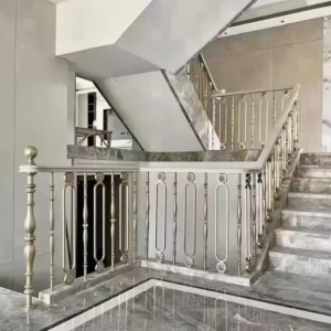 High Quality Luxurious Simple Stair Aluminum Pillars Handrail Design Stair Railing