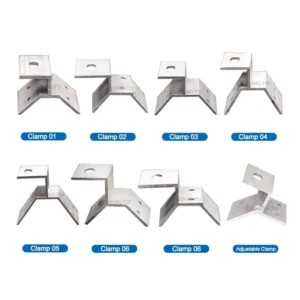 High Standard Solar Installation System Metal Support Accessories Roof Clamp Trapezoidal Three Dimensional Universal