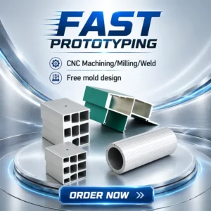 High Strength Large Size Aluminium Extrusion Profiles Heavy Wall Custom CNC Fabrication