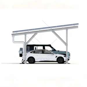High Strength Q235 Steel Solar Carport Mounting Structure Anodized Finish 10 Year Warranty CE Certified for Coastal Area PV