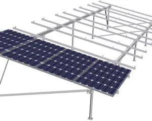High Strength Steel Solar Ground Mounting Bracket with Fixed Angle for Solar Farm Installation