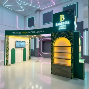High-end Wooden Booth Customization Simple Modern Exhibition Booth Reusable Modular Stand Simple Assembly for PCA Show