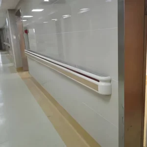 Hospital Wall Guard Handrail With Durable Aluminum Retainer Structure