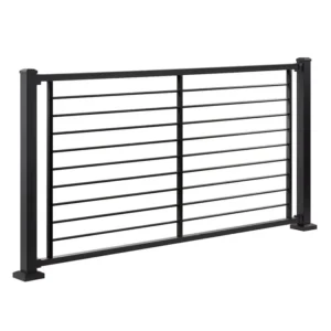 Hot Selling Horizontal Deck Railing Black Aluminum Handrail Staircase Railing Powder Coating Post