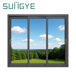 Hurricane Impact Double Glazed Profile Windows And Doors Frame Glass Aluminium Sliding Window