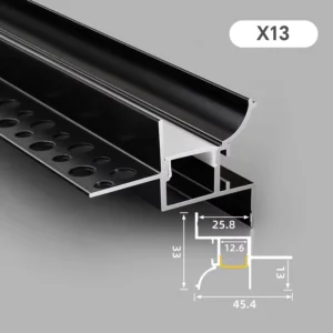 IP65 Waterproof LED Wall Washer Aluminum Profile for Outdoor Architectural Building Facade Lighting Channel