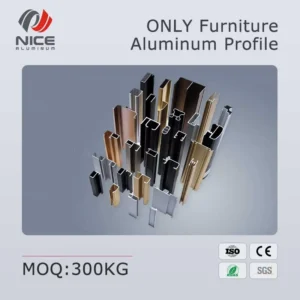 ISO 9001 Certified 6063 T5 Aluminum Furniture Profile OEM Custom Surface Finishing With Cutting Service