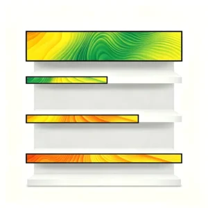 Indoor Shopping Mall Retail Store LCD Stretched Bar Advertising Display SDK Function 500cd/m Brightness Warranty