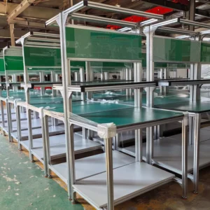 Industrial Aluminum Work Bench 6000 Series Modular Assembly System with Bending Cutting Welding Services