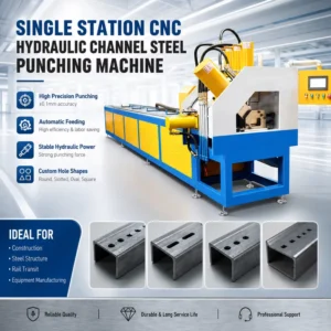 Industrial Hydraulic Metal Channel Steel Hole Perforated Punching Machine Metal Cutting and Punching Machinery