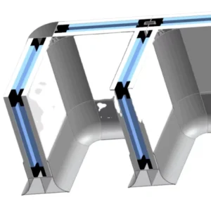 Industrial Hygienic Curtain Arc Aluminum Profile for Hospital Care Center Clean Room Wall Corner Construction