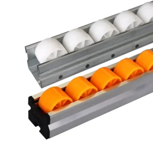 Industrial Roller Track Flow Rail ABS Plastic Wheels Placon Pallet Roller Track for Warehouse Shelf Rack System