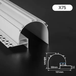 Integrated LED Wall Washer Aluminum Profile for Seamless Outdoor Architectural Wall Lighting