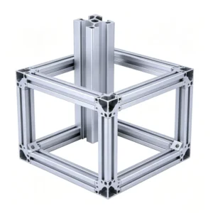 Interlocking T slot Hollow Aluminum Extruded Profile Modular Assembly Frame for Automated Assembly Line Fixture