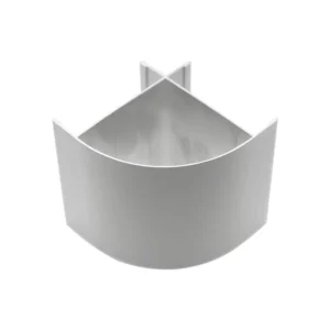 Kick Line Aluminum Profile Curtain Wall Baseboard Arc Coving Profile for Hospital Clean Room Hygienic Request Profile