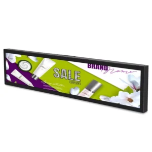 LCD Bar Display 35 Inch Indoor Stretched Android Shelf Edge Advertising Screen Video Player