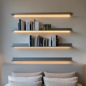 LED Aluminum Detachable Wall Mounted Lighting Profile for Display Shelves Cabinets Shoe Racks Wine Racks