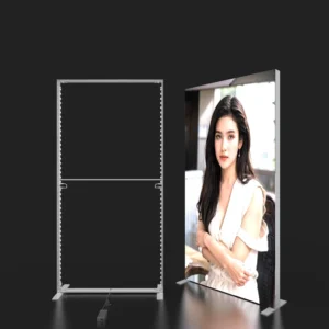 LED Aluminum Light Box Stand Trade Show Display Booth Modular Display Heat transfer Fabric Tool free Installation Customizable