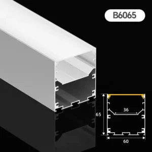 LED Aluminum Profile for Office Linear Light Double Layer Suspension Channel with Caps