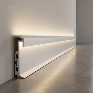 LED Aluminum Skirting Baseboard Modern Wall Light Strip for Home Hotel Office Decoration Durable and Easy Install
