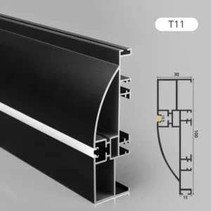 LED Baseboard Aluminum Profile with Diffuser Indoor Wall Corner Linear Light Housing for Living Room Bedroom IP20 12V 24V