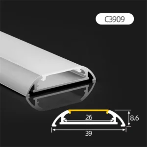 LED Channel Linear Light Aluminum Profile Extrusion for LED Strip Light Glass Shelf Cabinet Lighting