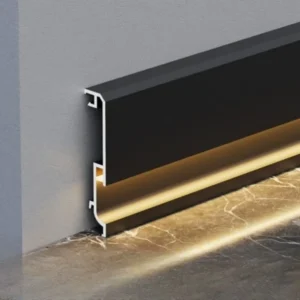 LED Illuminated Aluminum Skirting Profile Seamless Design for Luxury Interior