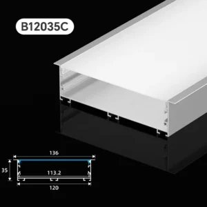 LED 铝型材 LED 灯型材 表面安装 LED 天花板型材 带扩散罩