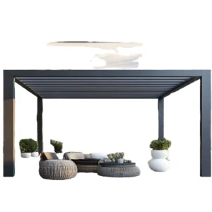 Large 3x4m Outdoor Gazebo Powder Coated Aluminum Alloy Easy Setup Breezy Ocean View Shade for Backyard