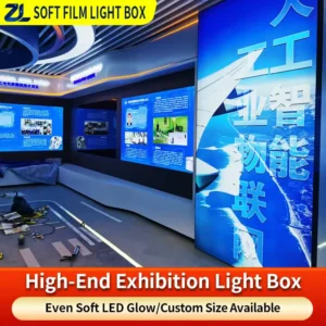 Large Class A Fireproof Aluminum Profile LED Light Box Custom Bright Exhibition Display Light Box