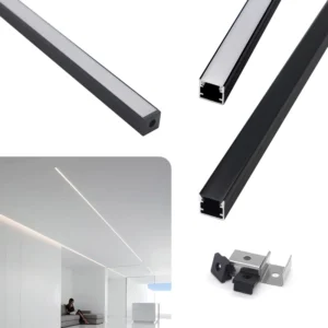 Led Profile Black Silvery 1010 Mini Aluminum Profiles for Cabinet Extruded Led Light Strip Diffuser