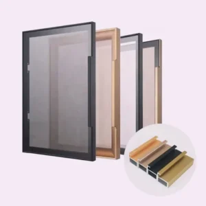 Light Luxury Aluminum Alloy Frame Glass Door Profile Modern Kitchen Cabinet Wardrobe Door Frames with Concealed Hinges