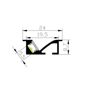 Linear Suspended Light Hanging Profile Exhibition Aluminum Beam Extrusion Aluminium Extrusion with Cover Customization Service