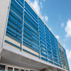 Louver Air Vent Vertical Shutters Powder Coated Aluminum Alloy Panel Adjustable Blade Lightweight Durable Modern