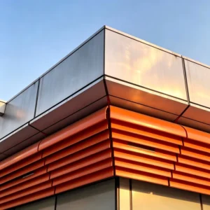 Louver Facade Vertical Modern Custom Size Powder Coated Aluminum Panel Heatproof Durable Lightweight Eco Friendly Kitchen