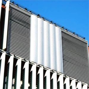 Louver Window Office Building Aluminum Frame Ventilation Curtain Wall