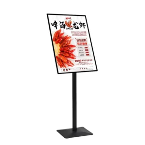 Luminous Poster Light Box Iron Frame Sign Stand Portable Floor Standing Exhibition Stand for Trade Shows Advertising