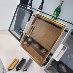 Luxury Design Aluminium Kitchen Cabinet Door Frame Aluminium Kitchen Profile with Aluminium Kitchen Shelf